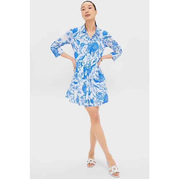 RO'S GARDEN Exclusive Blue Tiffany Deauville Mini Dress Size S NWT - Picture 6 of 8